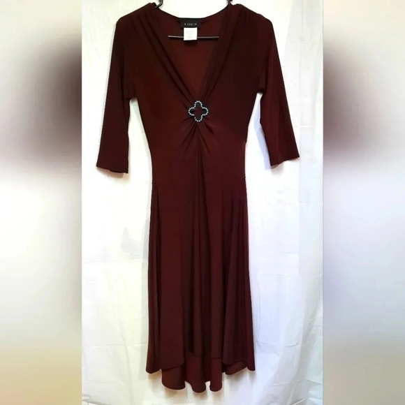 Vintage B.Darlin  Dress Formal/Semi Casual Dress Gathered Bust Size 3/4 - Picture 1 of 6